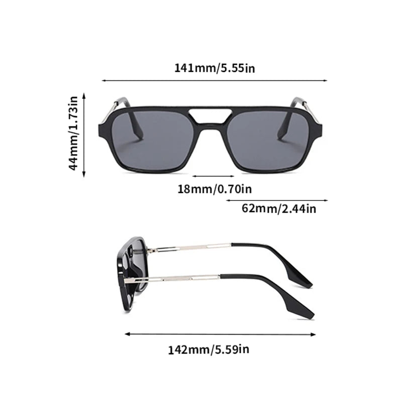 Square Sunglasses with UV400 Protection Frames