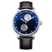 Moon Phase Automatic Mechanical Wristwatch Twin Moons - Blue Leather