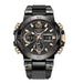 Sport Watch with Dual Display and Chronograph - Black Rose