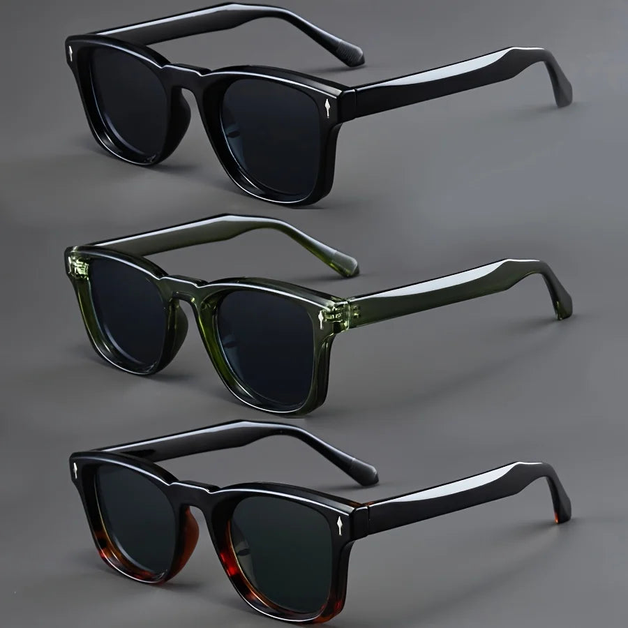 Sunglasses Classic Full Frame Square Mirror Lenses