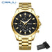 Artisan Chronograph Timepiece With Grid Dial Signature - Gold Black