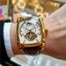 Tourbillon Majesty Mechanical Watch With Open Heart - Brown
