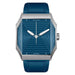 Octagonal Stainless Steel Wristwatch with Sapphire Dial - Blue
