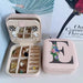 Jewellery Box with Travel Case and Alphabet Print - E