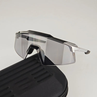 Cycling Sunglasses UV400 Protection with Mirrored Lens - Grey