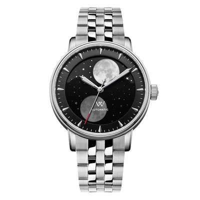 Moon Phase Automatic Mechanical Wristwatch Twin Moons