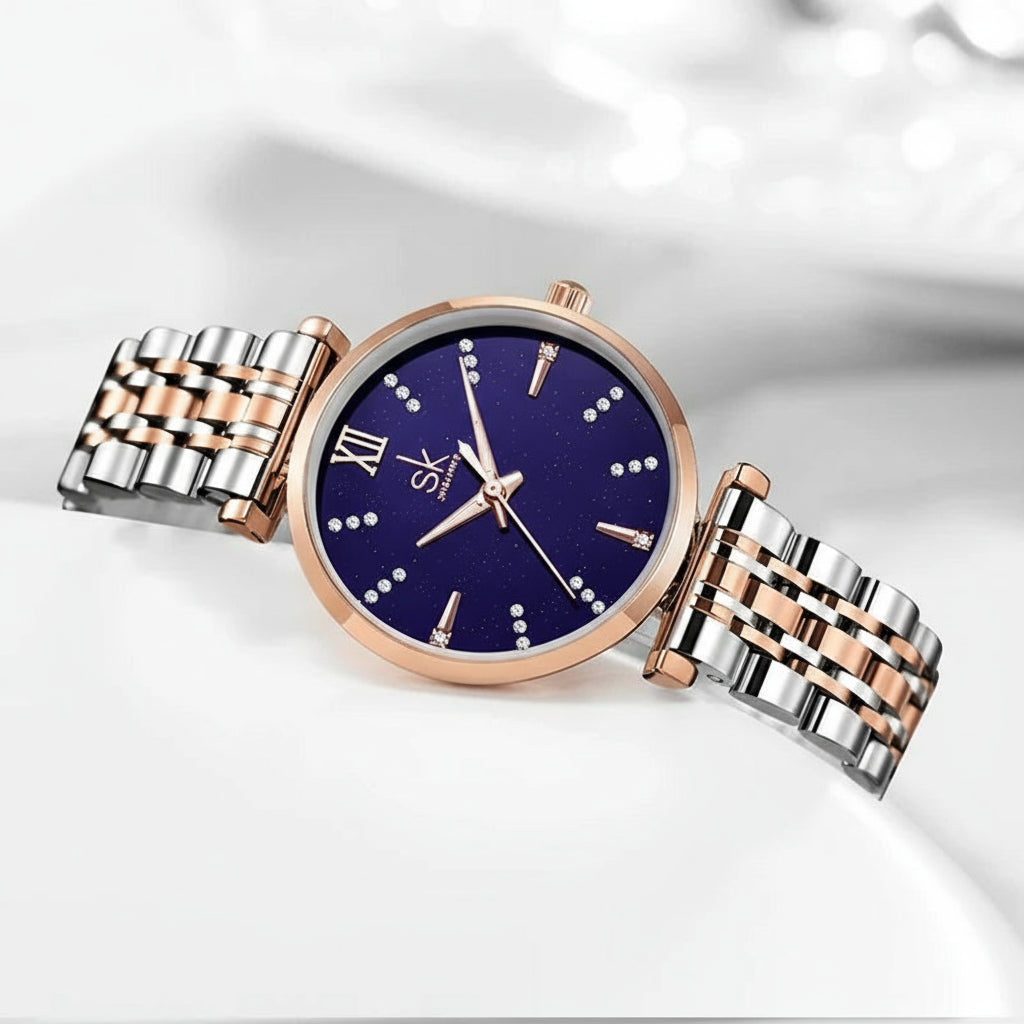 Watch Link Bracelet Timepiece With Crystal Markers Lux - WO2MEN