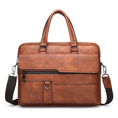 Business Briefcase with Front Pocket and Handles