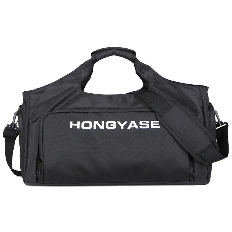 Gym Sports Duffel Bag Waterproof 20 To 35L Capacity - Black