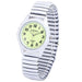 Couple Watch Set Elastic Band Stainless Steel - Male White