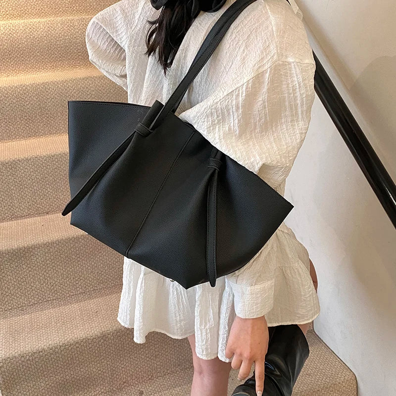 Two In One Shoulder Tote Bag With Removable Pouch