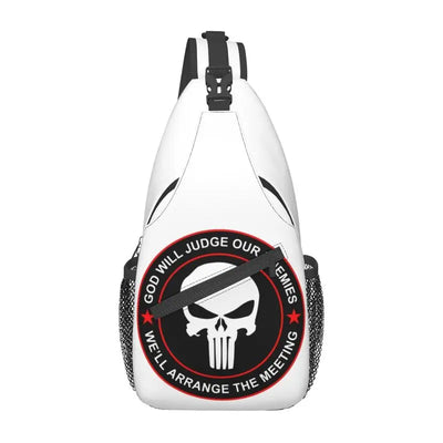 Punisher Skull Sling Crossbody Backpack Urban