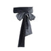 Velvet Bowknot Self Tie Waist Belt with Ribbon Ends - Gray