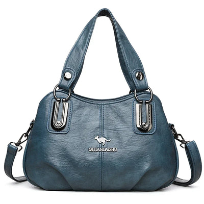 Handbag with Three Straps Large Capacity Everyday Use - Blue