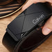 PU Leather Belt Automatic Buckle - Black