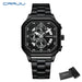 Contour Square Chronograph Timepiece With Subdials - Black