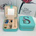 Jewelry Box Organizer with Mirror Portable Storage Case - S
