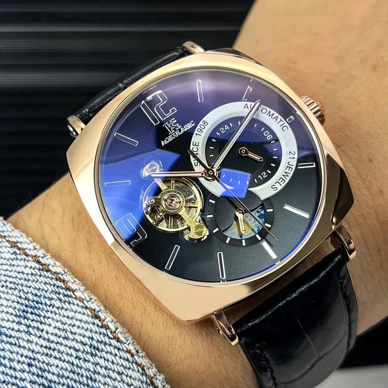 Timeless Hollow Dial Automatic Watch For Everyday Wear