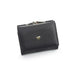 Petite Heart Clasp Wallet for Cards and Coins Elegance - Black
