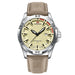 Military Style Quartz Watch With Geometric Dial Texture - Khaki