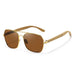 Sunglasses Rectangle Polarized UV400 Eyewear Pro - Coffee