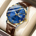Watch Classic Roman Quartz Dial Strap Prestige Limited - Gold Blue