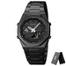 Stainless Steel Quartz Wristwatch for Men Digital - BK/BK/BK