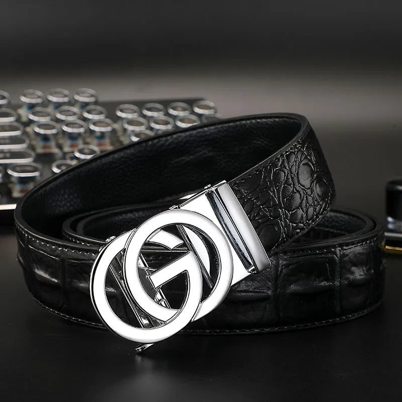 Belt with Double Ring Buckle and Minimal Design