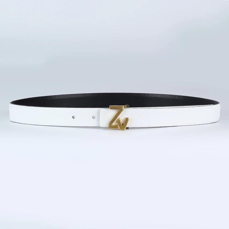 Belt 25mm Width Reversible Leather for Dresses