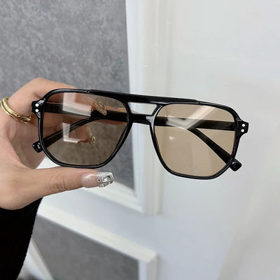 Casual Square Sunglasses for Women Men Mirrored
