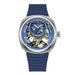 Skeleton Tourbillon Wristwatch with Automatic Movement - Blue