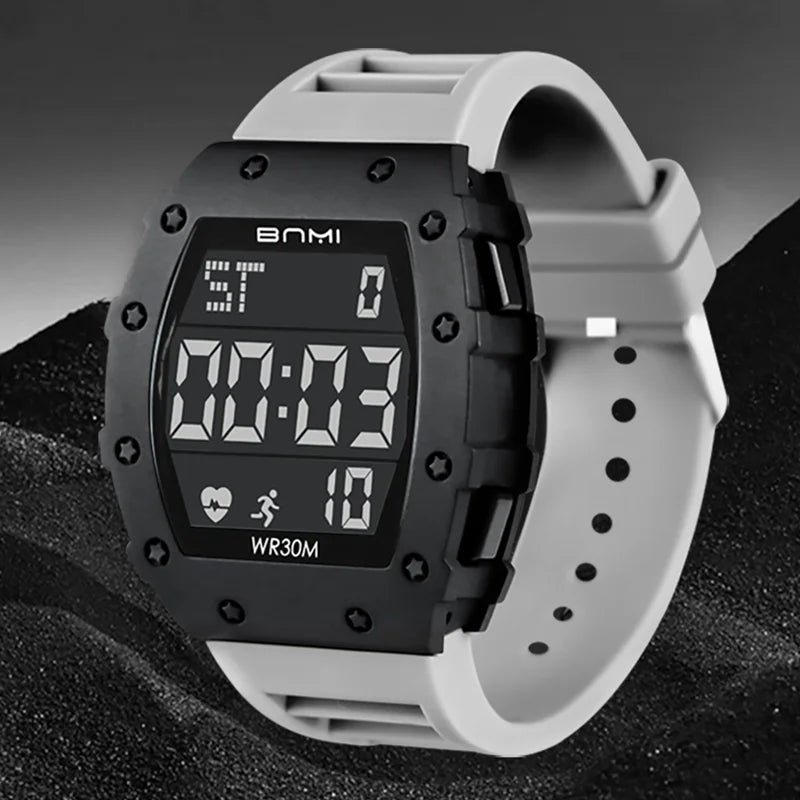 Digital Sport Watch Large Screen Waterproof 30M