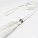Elegant Braided Rope Tassel Belt for Women Waist - White