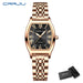 Tonneau Dial Timepiece With Roman Numeral Grace Watch - Rose Black