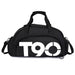 Travel Duffle Bag with Bold Logo Print for Gym - Black