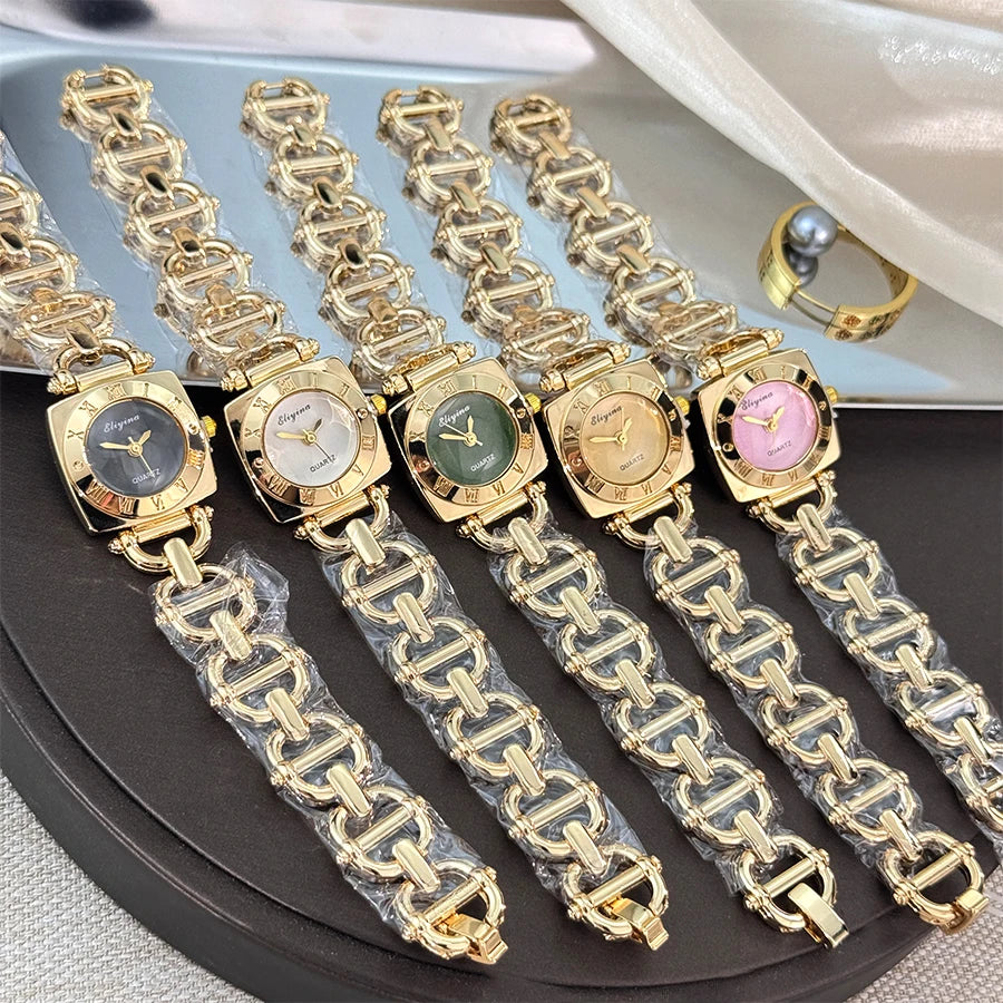 Skeleton Design Watch with Roman Markers Bracelet