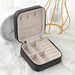 Travel Jewelry Case with Cushioned Compartments Inside - Black
