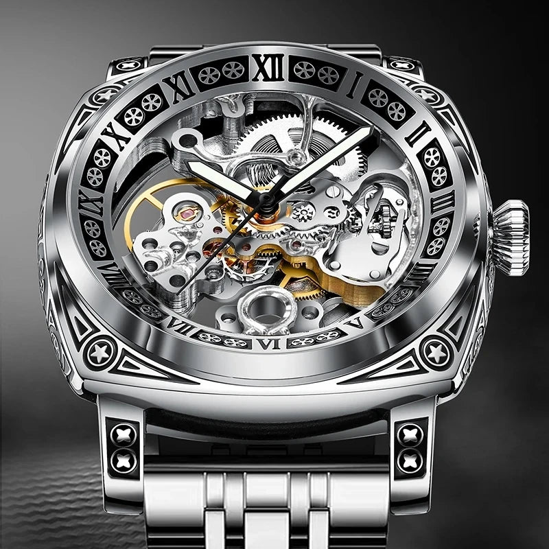 Skeleton Mechanical Watch Automatic Self Wind