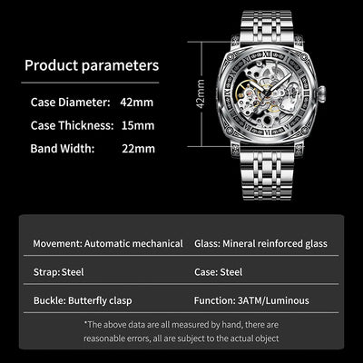 Skeleton Mechanical Watch Automatic Self Wind