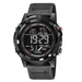 Digital Sports Watch LED Display Waterproof 50M - Black
