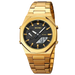 Hybrid Analog Digital Wristwatch with Water Resistant - Gold White