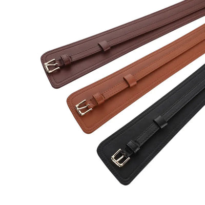 Genuine Leather Belt Wide Pin Buckle for Women