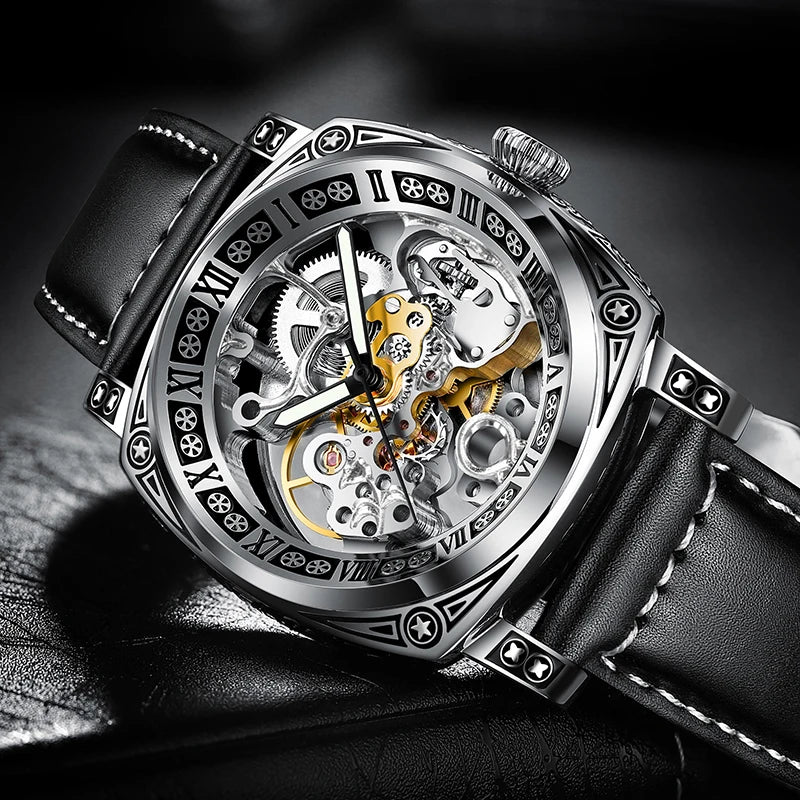 Skeleton Mechanical Watch Automatic Self Wind