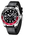 Wristwatch with Luminous Hands And Rotatable Bezel - Black Red