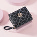 Structured Wristlet Wallet With Monogram Silhouette - Black