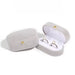 Velvet Ring Box with Wider Slot for Two Rings Display - Grey