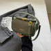 Boxy Mini Crossbody Bag With Hasp Closure in Pure Style - Green