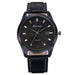 Quartz Wristwatch with Date Window Business Style - Black