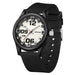 Casual Silicone Strap Watch Analog Digital Timepiece - Black Silvery