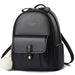 Casual Travel Mini Backpack Rucksack Everyday Satchel - Black
